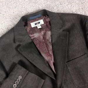 NEW Joseph Abboud 46R Brown Herringbone Patch Pockets Cotton Mens XL Blazer NWT
